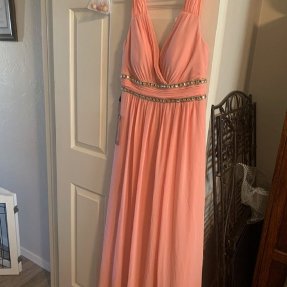 EverPretty Long peach colored dress